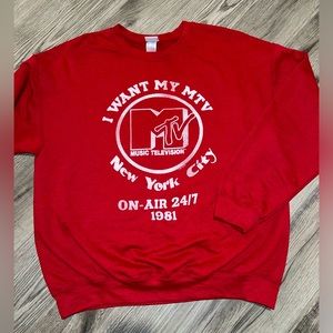 Junk Food Tee Clothing “I want my MTV New York City” Sweatshirt Size‎ Medium